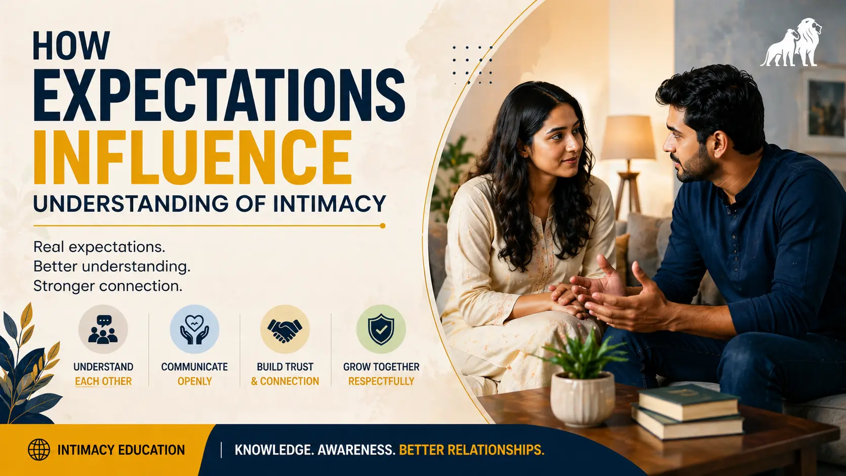 Bangladeshi couple discussing expectations and intimacy in a calm private setting