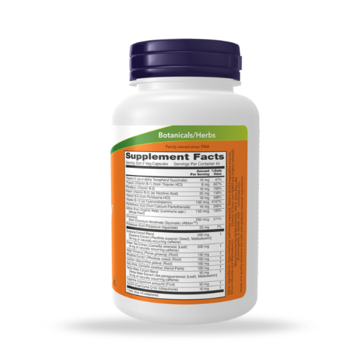 NOW Food Energy 90 Veg Capsules