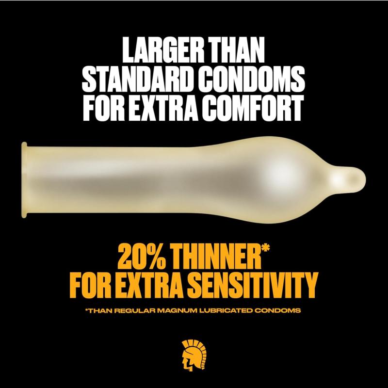 Trojan Magnum Large Size Condoms for Bigger Fit & Enhanced Comfort