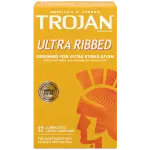 Trojan Ultra Ribbed Condoms for Intense Stimulation & Enhanced Pleasure